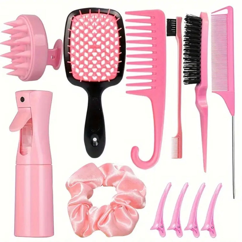 Ensemble de 12 pièces d’outils de coiffure pour femmes.