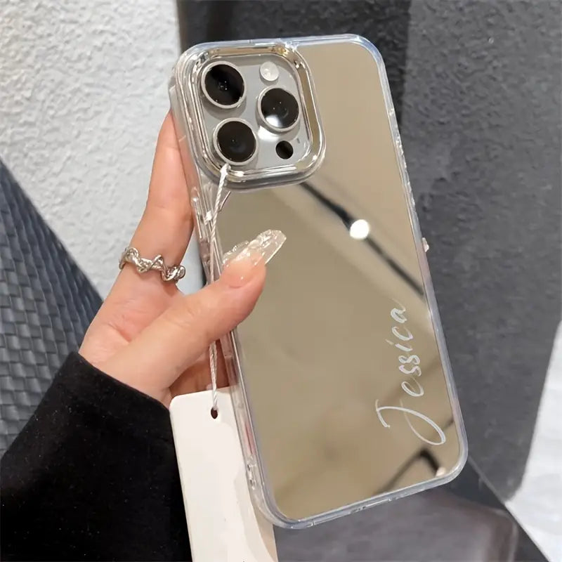 Coque en miroir nom personnalisable